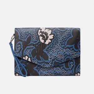 Ted Baker London Blue and Black Floral Clutch